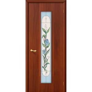 Дверь межкомнатная ламинированная, коллекция 10, 26Х, 2000х800х40 мм., остекленная, СТ-Худ, ИталОрех (Л-11)