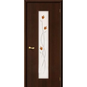 Дверь межкомнатная ламинированная, коллекция 10, 22Х, 1900х550х40 мм., остекленная, СТ-Худ, Венге (Л-13)
