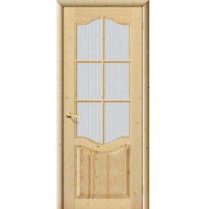 Дверь межкомнатная из массива, Дача, 2000х900х40, остекленная, СТ-Кризет, без отделки