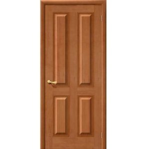 Дверь межкомнатная из массива Классическая, М15, 2000х800х40, глухая, Светлый Лак (Т-05)