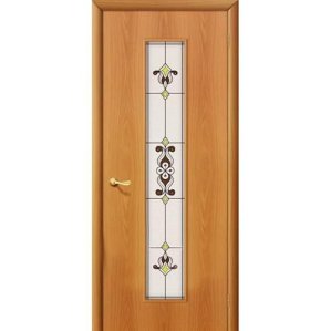 Дверь межкомнатная ламинированная, коллекция 10, 23Х, 1900х550х40 мм., остекленная, СТ-Худ, МиланОрех (Л-12)