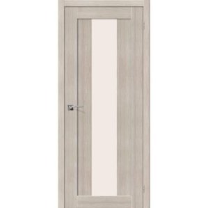 Дверь межкомнатная эко шпон коллекция Legno, MG1, 2000х700х40 мм., остекленная, CT-Magic Fog, alu Cappuccino Melinga