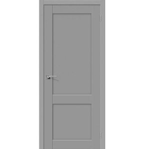 Дверь межкомнатная ПВХ коллекция Porta, Порта-1, 2000х600х40 мм., глухая, Серый (П-16)