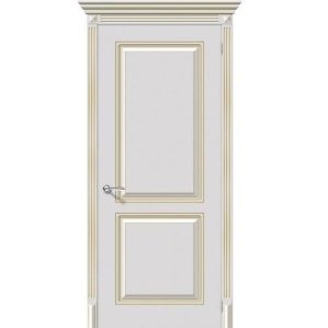 Дверь межкомнатная эмалированная коллекция Flex, Блюз, 2000х700х40 мм., глухая, Белое Золото (К-24)