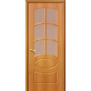Дверь межкомнатная ПВХ коллекция Start, Неаполь, 2000х700х40 мм., остекленная, СТ-118, МиланОрех (П-12)