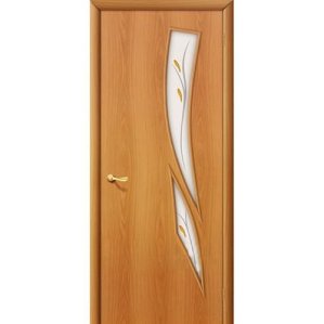 Дверь межкомнатная ламинированная, коллекция 10, 8Ф, 1900х550х40 мм., остекленная, СТ-Фьюзинг, МиланОрех (Л-12)