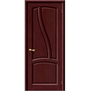 Дверь межкомнатная из массива Классическая, Рафаэль, 2000х600х40, глухая, Махагон (Т-27)