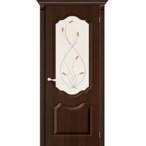 Дверь межкомнатная ПВХ коллекция Start, Перфекта, 2000х600х40 мм., остекленная, СТ-Орхидея, Венге (П-33)