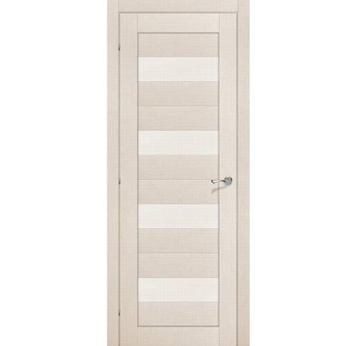 Дверь межкомнатная эко шпон коллекция Pronto, MG4, 2000х400х40 мм., правая, остекленная, CT-Magic Fog, Bianco