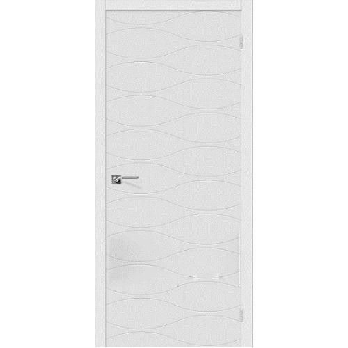 Дверь межкомнатная эмалированная коллекция Fix, Граффити-3, 2000х600х40 мм., глухая, Белый (К-33)