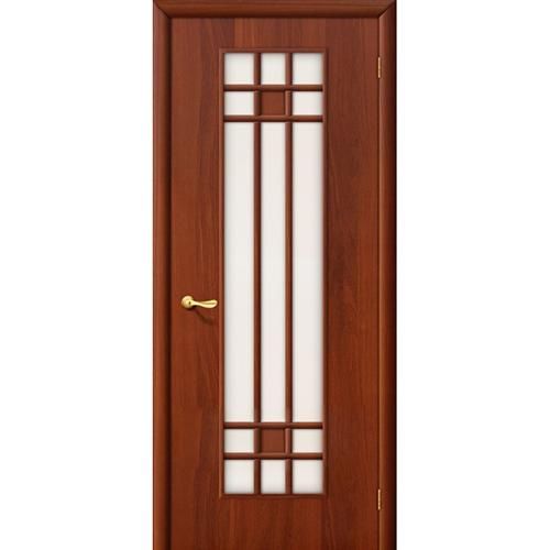 Дверь межкомнатная ламинированная, коллекция 10, 16С, 2000х600х40 мм., остекленная, СТ-Матовое, ИталОрех (Л-11)