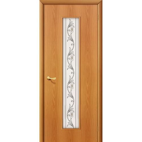 Дверь межкомнатная ламинированная, коллекция 10, 24Х, 2000х600х40 мм., остекленная, СТ-Худ, МиланОрех (Л-12)