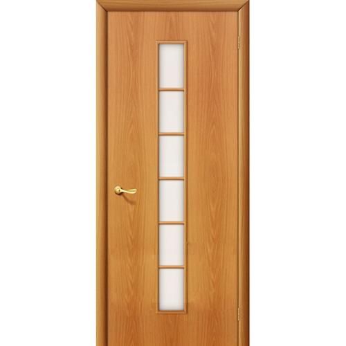 Дверь межкомнатная ламинированная, коллекция 10, 2С, 2000х800х40 мм., остекленная, СТ-Сатинато, МиланОрех (Л-12)