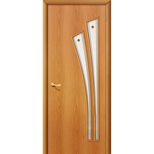 Дверь межкомнатная ламинированная, коллекция 10, 4Ф, 2000х700х40 мм., остекленная, СТ-Фьюзинг, МиланОрех (Л-12)