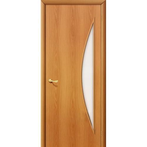 Дверь межкомнатная ламинированная, коллекция 10, 5С, 2000х700х40 мм., остекленная, СТ-Сатинато, МиланОрех (Л-12)