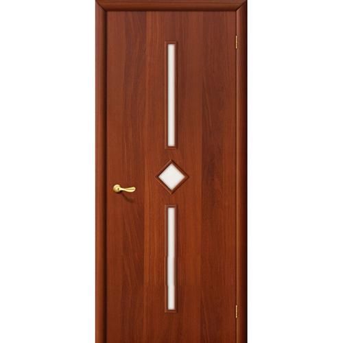 Дверь межкомнатная ламинированная, коллекция 10, 9С, 1900х600х40 мм., остекленная, СТ-Сатинато, ИталОрех (Л-11)
