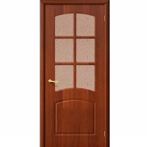 Дверь межкомнатная ПВХ коллекция Start, Кэролл, 2000х700х40 мм., остекленная, СТ-118, ИталОрех (П-11)