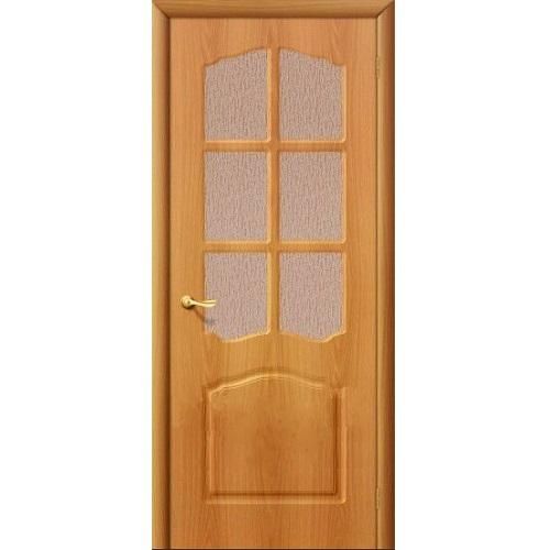 Дверь межкомнатная ПВХ коллекция Start, Лидия, 2000х700х40 мм., остекленная, СТ-118, МиланОрех (П-12)