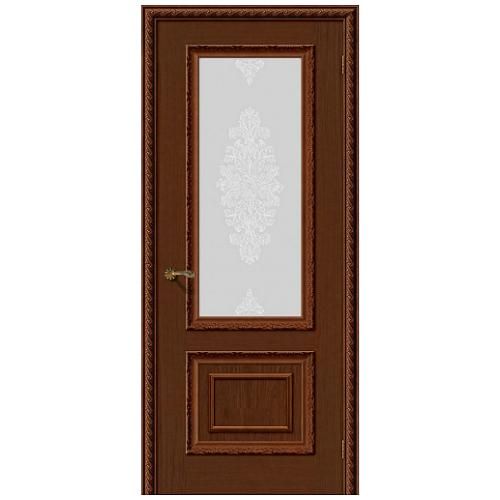 Дверь межкомнатная шпонированная коллекция Элит, Комплеана Премиум, 2000х900х40 мм., остекленная Сатинато, люкс (Д-27)