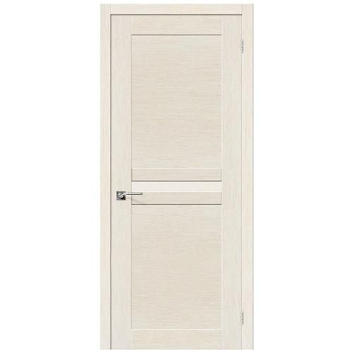 Дверь межкомнатная шпонированная коллекция Комфорт, М-23, 2000х800х40 мм., остекленная Сатинато, белый дуб (Ф-21)