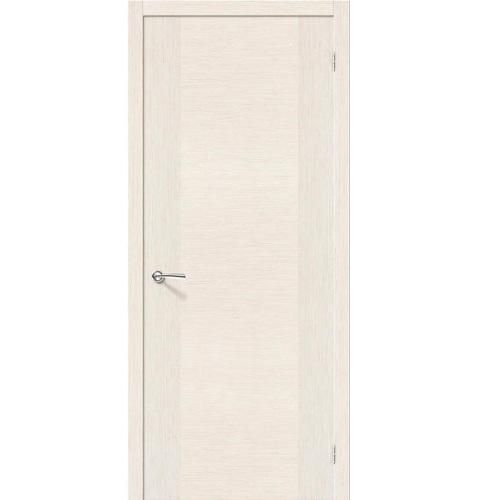Дверь межкомнатная шпонированная коллекция Стандарт, Рондо, 1900х600х40 мм., глухая, белый дуб (Ф-22)