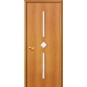 Дверь межкомнатная ламинированная, коллекция 10, 9С , 2000х600х40 мм., остекленная, СТ-Сатинато, МиланОрех (Л-12)