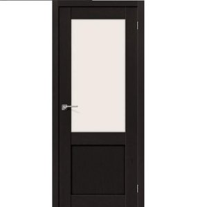 Дверь межкомнатная эко шпон коллекция Porta, Порта-2, 2000х400х40 мм., остекленная, СТ-Magic Fog, Eterno