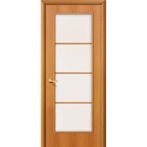 Дверь межкомнатная ламинированная, коллекция 10, 10С, 2000х600х40 мм., остекленная, СТ-Сатинато, МиланОрех (Л-12)