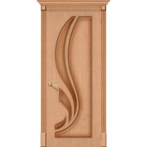 Дверь межкомнатная шпонированная коллекция Стандарт, Лилия, 1900х550х40 мм., глухая, дуб (Ф-01)