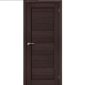 Дверь межкомнатная эко шпон коллекция Porta, Порта-21, 2000х800х40 мм., глухая, Wenge Veralinga