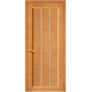 Дверь межкомнатная из массива Классическая, Вега-19, 2000х900х40, остекленная, СТ-Кризет, Светлый Орех (Т-30)