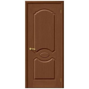 Дверь межкомнатная шпонированная коллекция Комфорт, Селена, 1900х600х40 мм., глухая, орех (Ф-12)