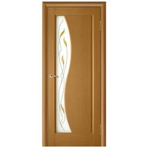 Дверь межкомнатная шпонированная коллекция Комфорт, Руссо, 2000х900х40 мм., остекленная Сатинато Полимер, орех (Ф-11)