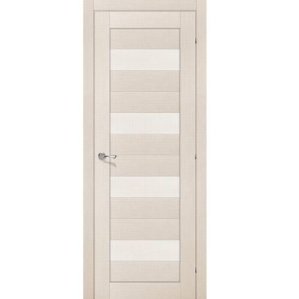 Дверь межкомнатная эко шпон коллекция Pronto, MG4, 2000х800х40 мм., остекленная, CT-Magic Fog, Bianco