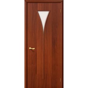 Дверь межкомнатная ламинированная, коллекция 10, 3С, 2000х400х40 мм., остекленная, СТ-Сатинато, ИталОрех (Л-11)