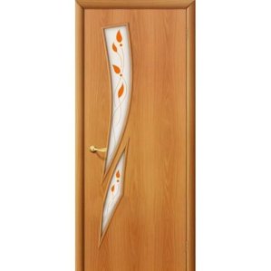 Дверь межкомнатная ламинированная, коллекция 10, 8П, 1900х550х40 мм., остекленная, СТ-Полимер, МиланОрех (Л-12)