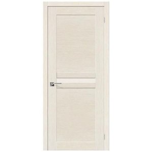 Дверь межкомнатная шпонированная коллекция Комфорт, М-23, 2000х800х40 мм., остекленная Сатинато, белый дуб (Ф-21)