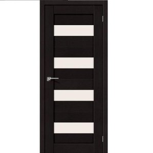 Дверь межкомнатная эко шпон коллекция Porta, Порта-23, 2000х400х40 мм., остекленная, СТ-Magic Fog, Eterno