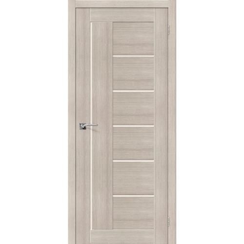Дверь межкомнатная эко шпон коллекция Legno, VP6, 2000х900х40 мм., остекленная, CT- Magic Fog, Cappuccino Melinga