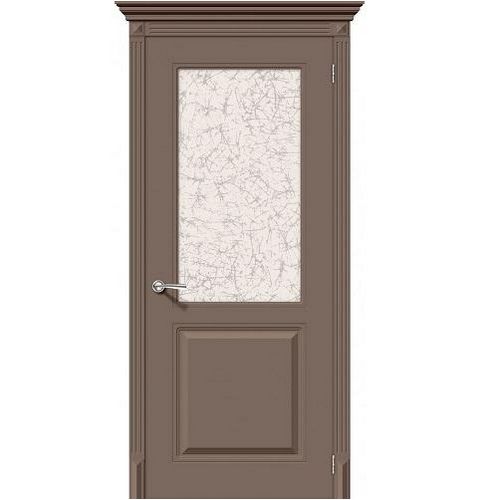 Дверь межкомнатная эмалированная коллекция Flex, Блюз, 2000х700х40 мм., остекленная, СТ-Уади, Мокко (К-13)