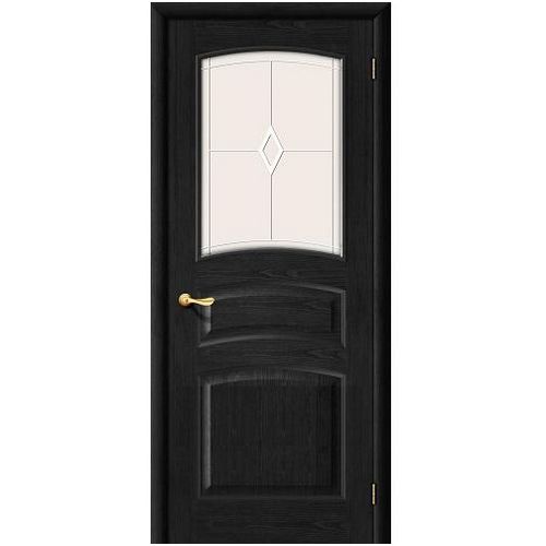 Дверь межкомнатная из массива Классическая, М16, 2000х900х40, остекленная, СТ-Полимер, Венге (Т-08)