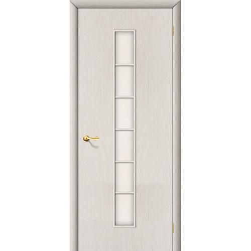 Дверь межкомнатная ламинированная, коллекция 10, 2С, 2000х600х40 мм., остекленная, СТ-Сатинато, БелДуб (Л-21)