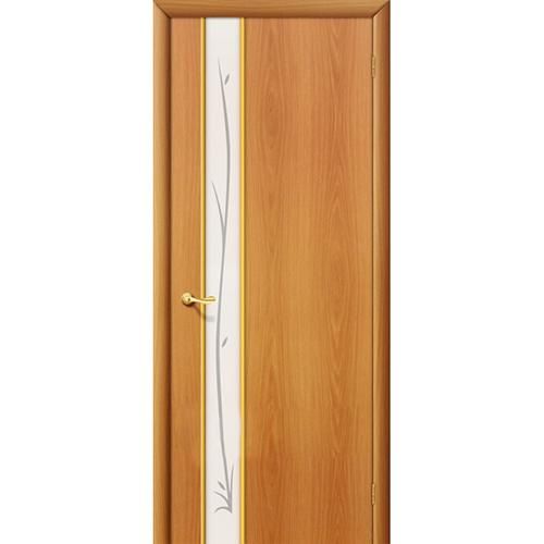 Дверь межкомнатная ламинированная, коллекция 10, 31Х, 2000х700х40 мм., глухая, Зеркало с элементами художественного матирования, МиланОрех (Л-12)