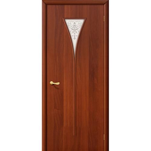 Дверь межкомнатная ламинированная, коллекция 10, 3Х, 2000х600х40 мм., остекленная, СТ-Худ, ИталОрех (Л-11)