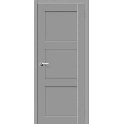 Дверь межкомнатная ПВХ коллекция Porta, Порта-3, 2000х700х40 мм., глухая, Серый (П-16)