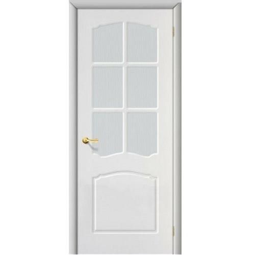 Дверь межкомнатная ПВХ коллекция Start, Альфа, 2000х700х40 мм., остекленная, СТ-Кризет, Белый (П-23)