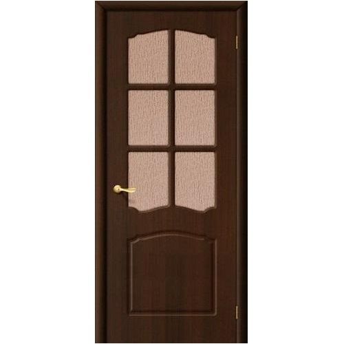 Дверь межкомнатная ПВХ коллекция Start, Альфа, 2000х800х40 мм., остекленная, СТ-118, Венге (П-13)