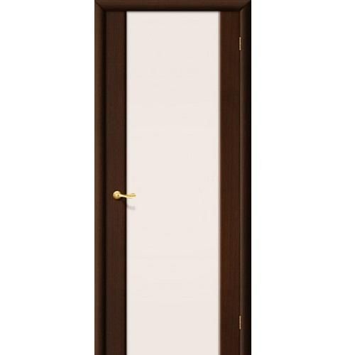 Дверь межкомнатная ПВХ коллекция Start, Милано Порто-3, 2000х600х40 мм., остекленная, СТ-Сатинато, Венге (П-13)