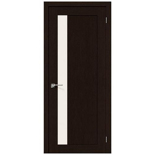 Дверь межкомнатная шпонированная коллекция Комфорт, М-2, 2000х900х40 мм., остекленная Сатинато, венге люкс (Ф-07)