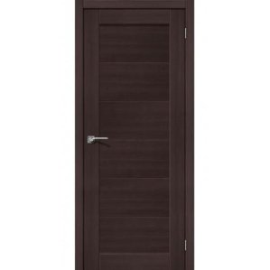 Дверь межкомнатная эко шпон коллекция Legno, M5, 2000х600х40 мм., глухая, Wenge Melinga